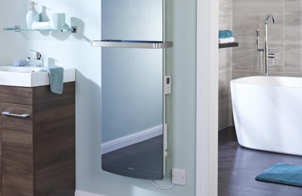 Mirrored bathroom panel heater-1